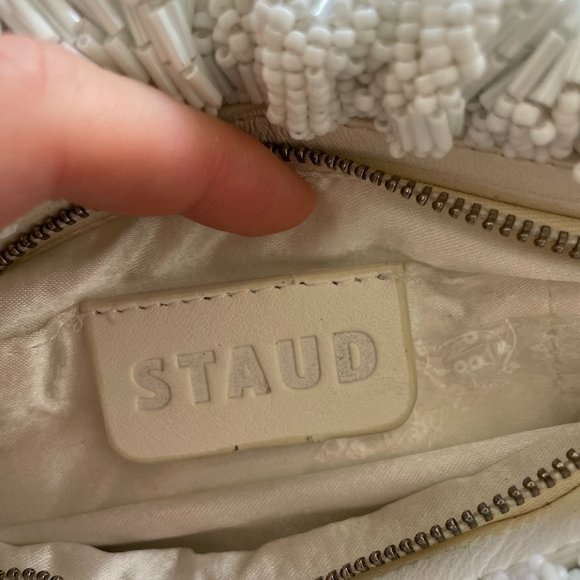 STAUD BEADED BEAN BAG CREAM SWIRL - Picture 10 of 11